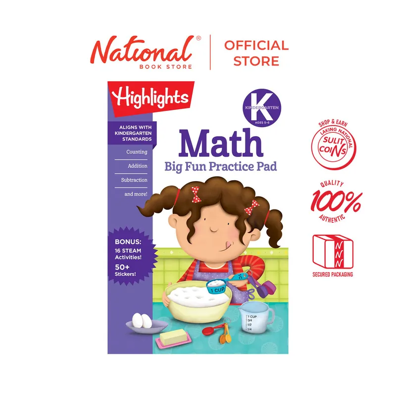 Kindergarten Math Big Fun Practice Pad - Trade Paperback - Math Workbooks Discount