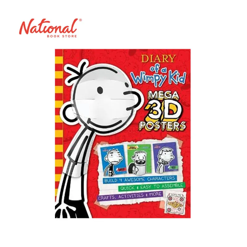 Diary Of A Wimpy Kid Mega 3D Posters: Pop Heads By Jeff Kinney - Trade Paperback - Children's Comics Direct From Manufacturer
