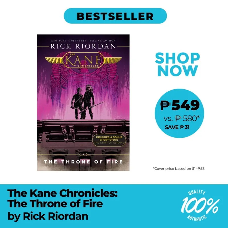 Clearance Kane Chronicles Book 2: The Throne of Fire by Rick Riordan - Trade Paperback - Children's Fiction
