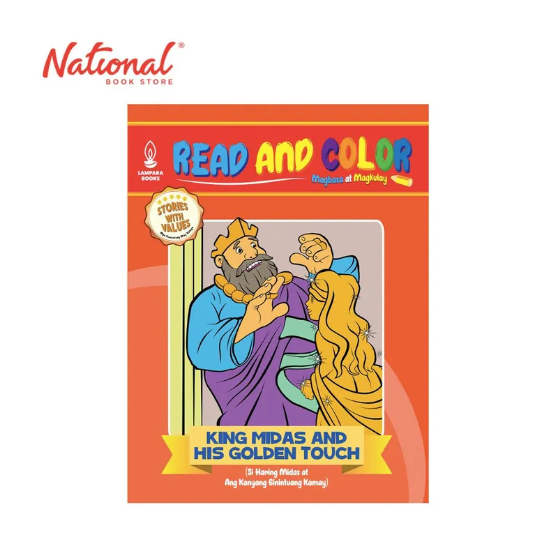 Read And Color: King Midas And His Golden Touch By Boots A Pastor - Trade Paperback - Books for Kids Luxury