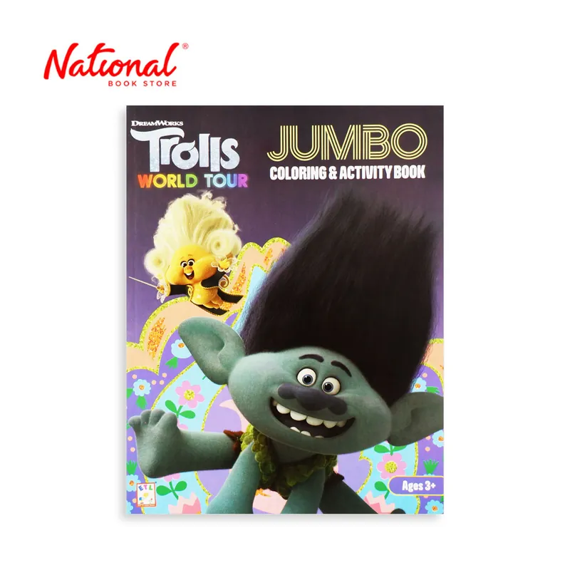 Free Delivery Trolls World Tour Jumbo Coloring And Activity Book - Trade Paperback - Activity Books for Kids