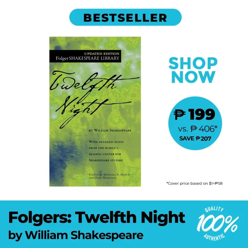 Folgers: Twelfth Night by William Shakespeare - Mass Market - Classics Price Cut