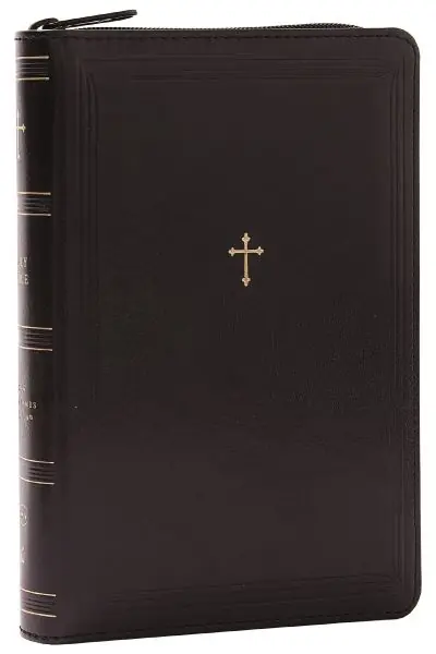 Markdown NKJV Compact Paragraph-Style Bible W/ 43,000 Cross References, Black Leathersoft With Zipper, Red Letter, Comfort Print: Holy Bible, New King James Version